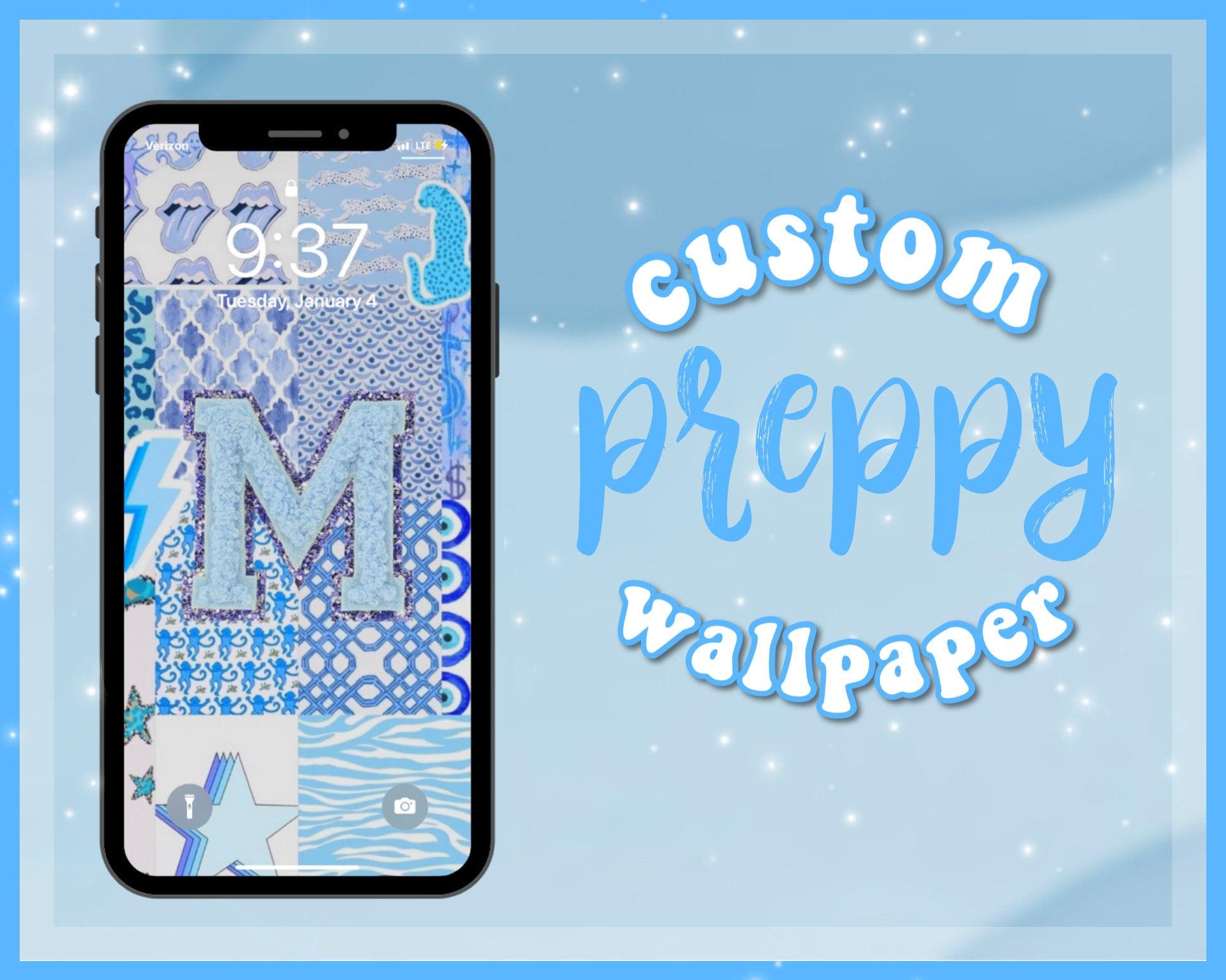 Preppy Blue Custom Wallpaper Phone