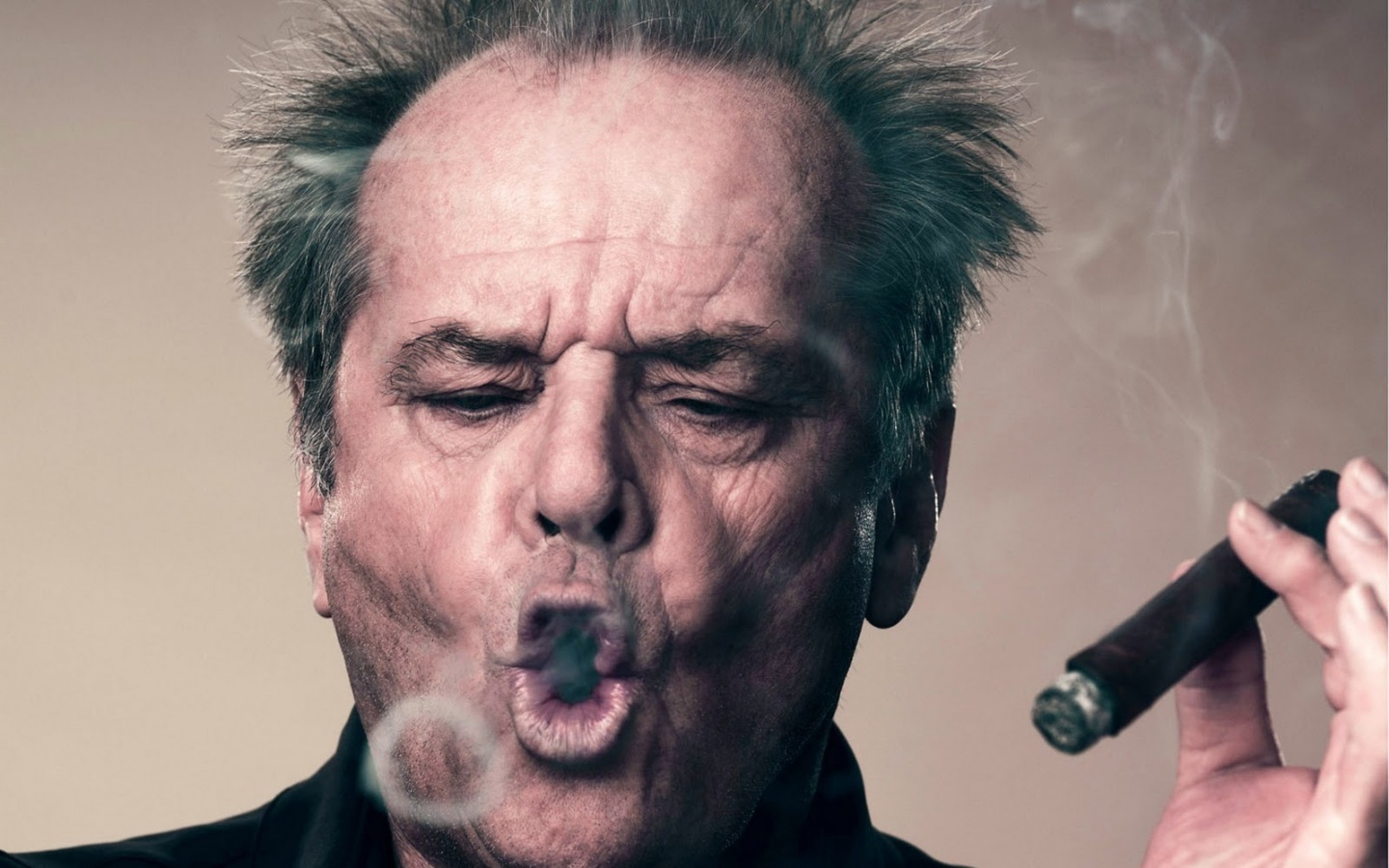 Jack Nicholson Smoke Ring HD Wallpaper Photo