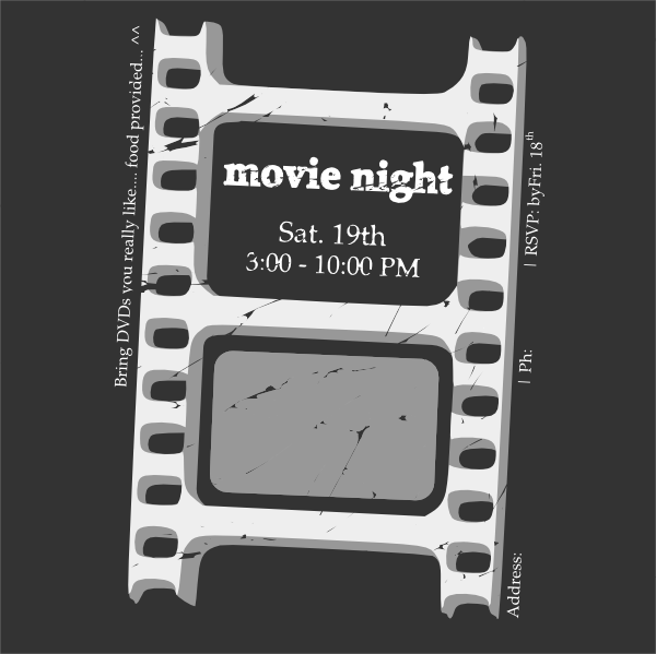Movie Night Ticket Clip Art at Clkercom   vector clip art online