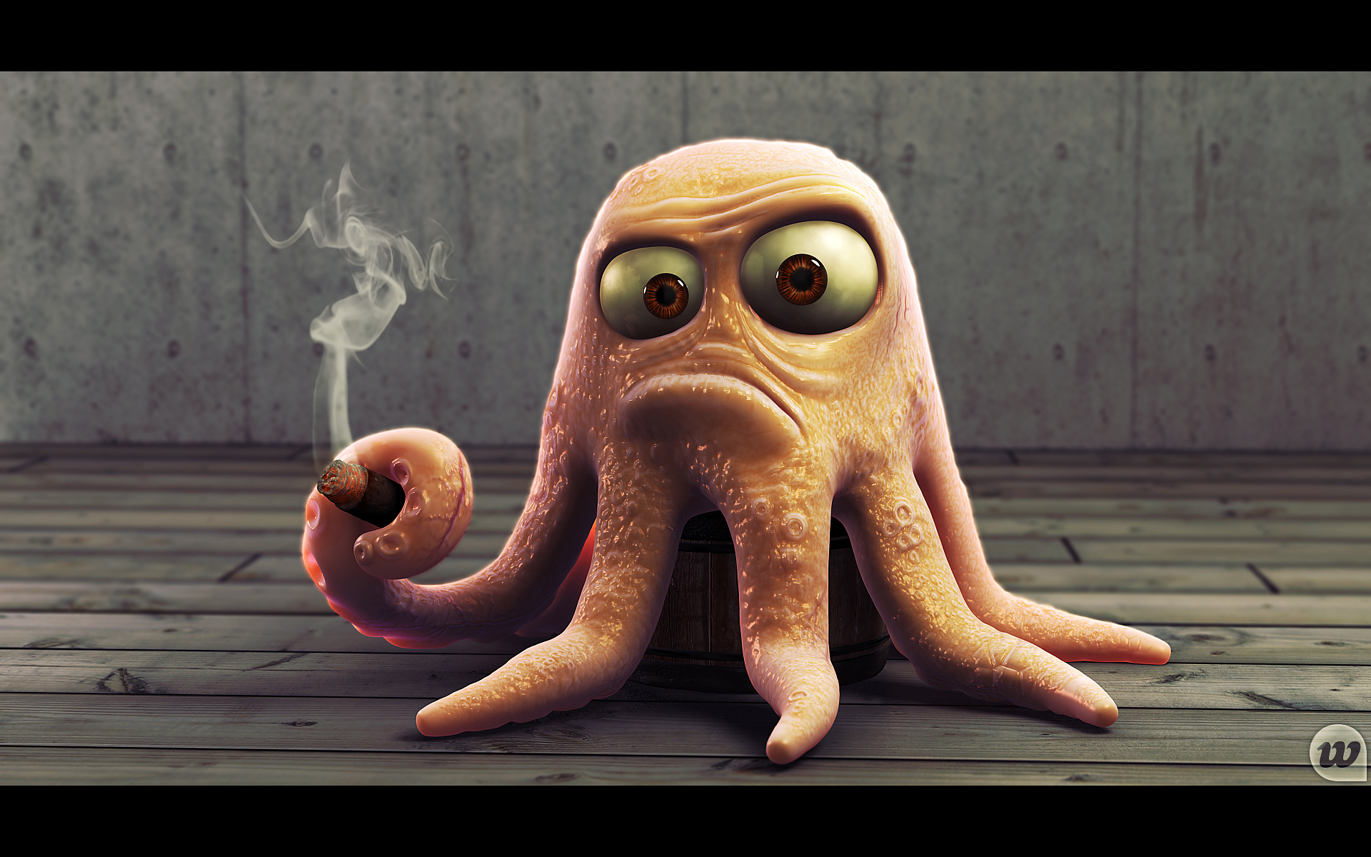 Smoking Octopus Wallpaper Myspace Background