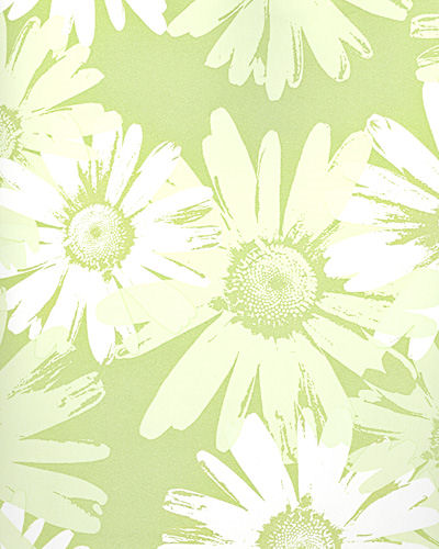 Lime Green Pattern Metallic Floral