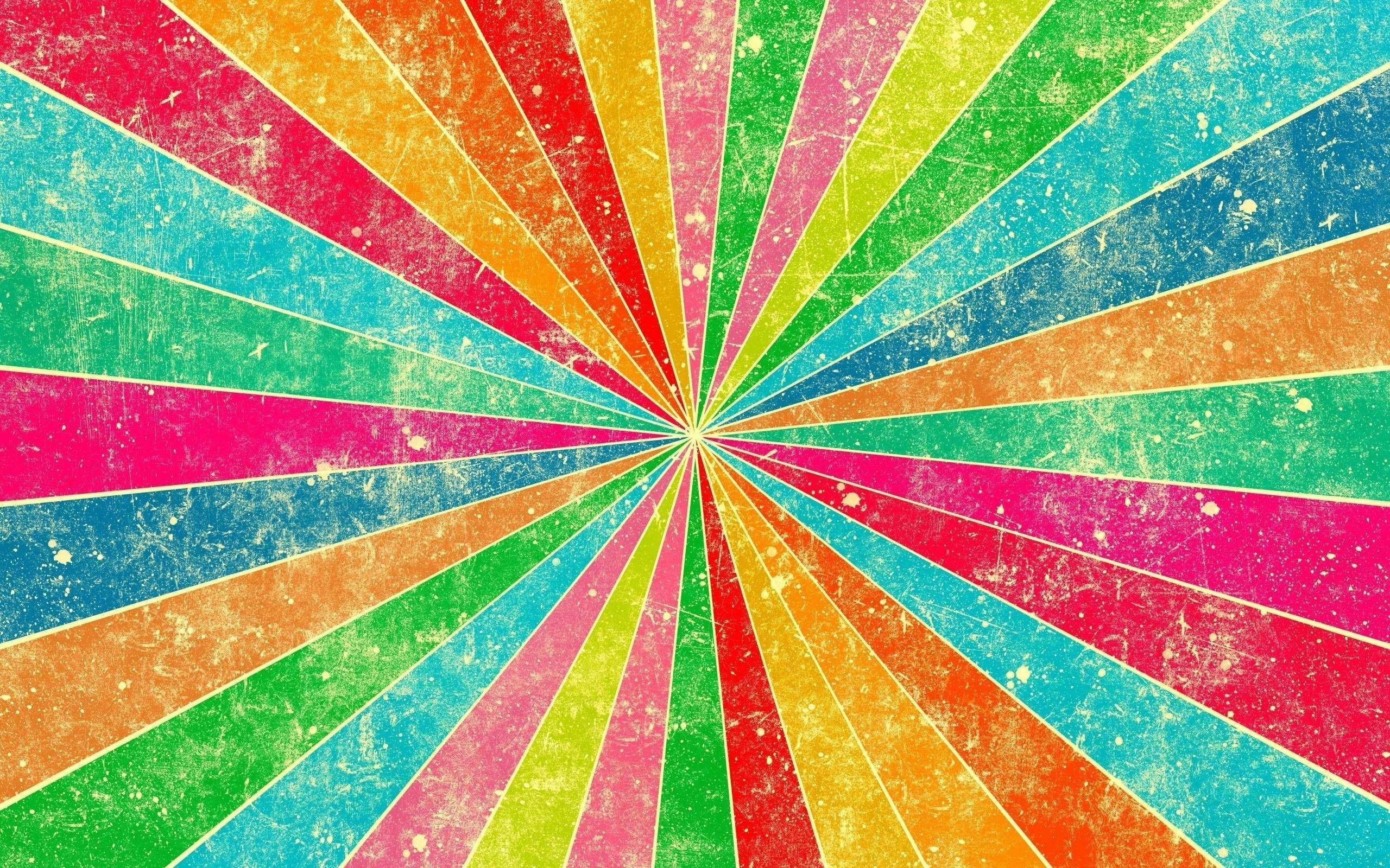 Colorful Lines Stripes Rays Color Rainbow Wallpaper