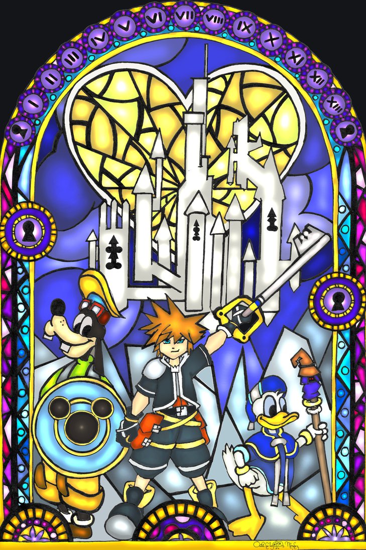 Kingdom Hearts Stained Glass Window By Aiduqui