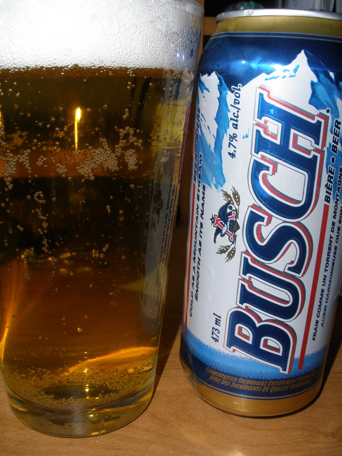 Busch Beer Can Pours An Incredibly Pale