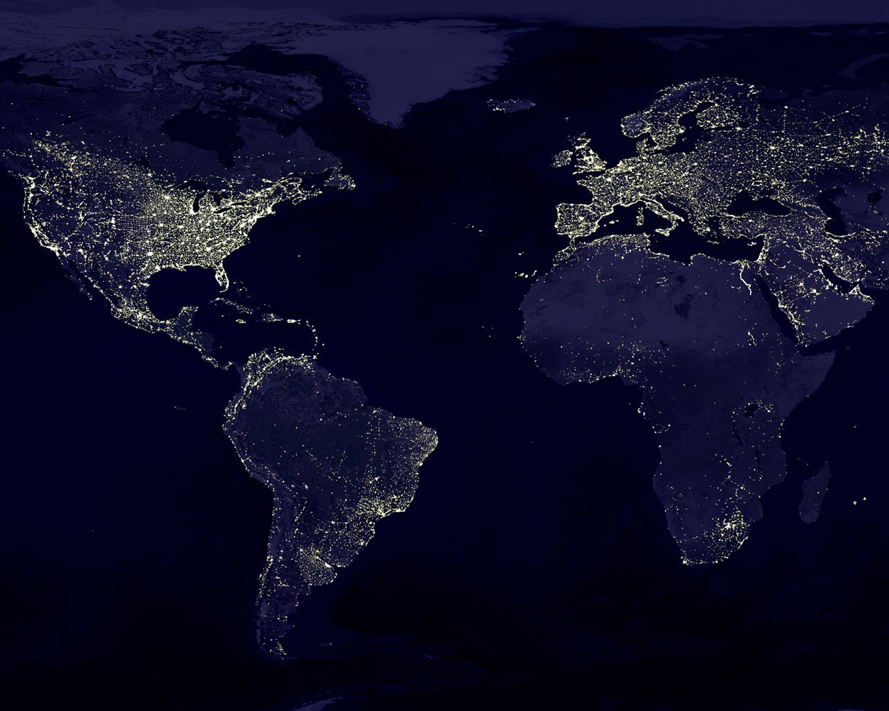 Earth At Night Nasa