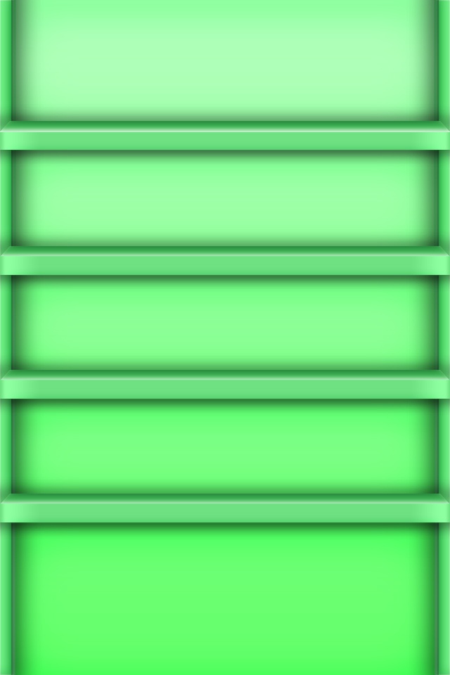 Green App Shelves Wallpaper