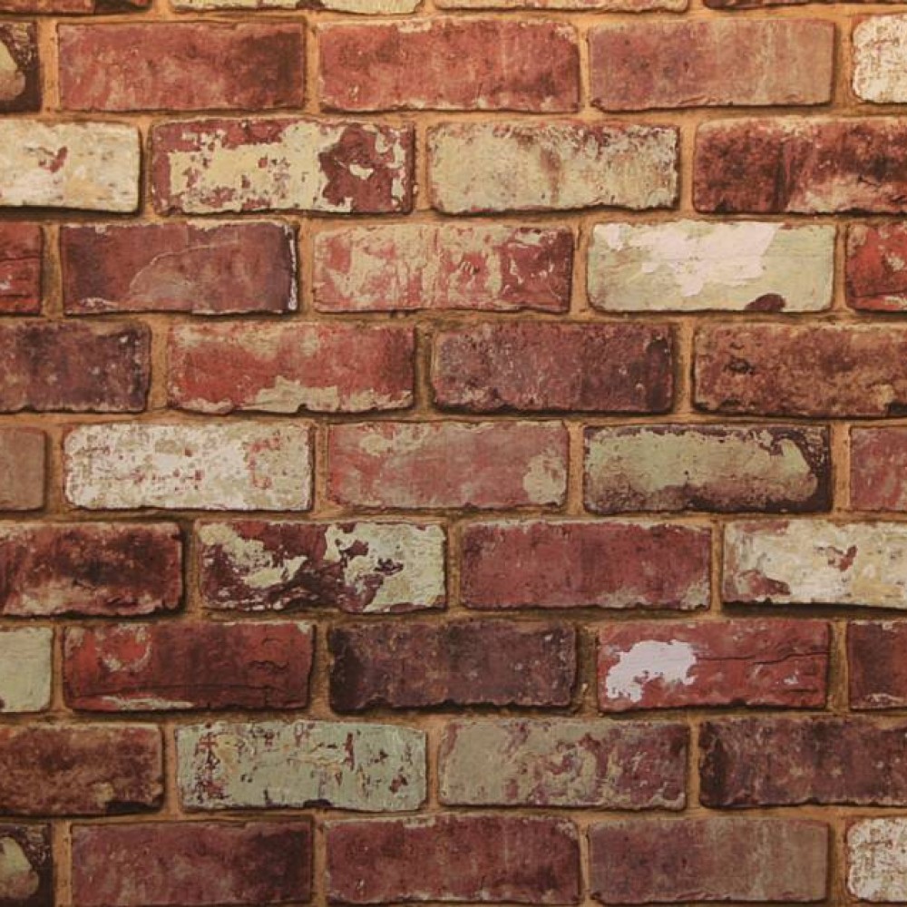 Brown Brick Wallpaper Grasscloth