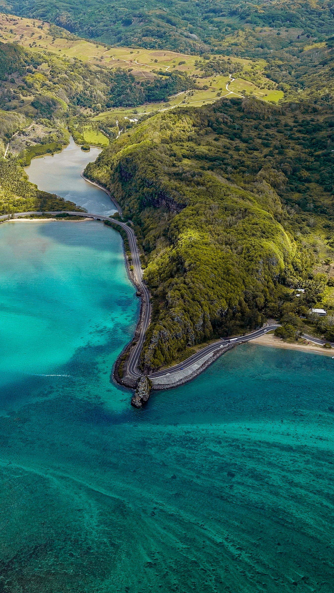 Wallpaper Island Aerial Ocean Coast