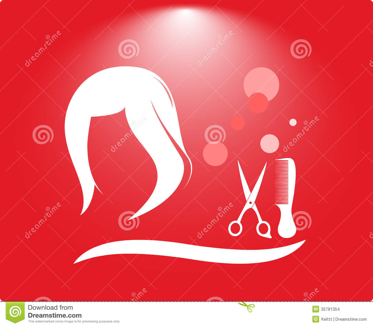 Hair outlined background beauty salon wallpaper Vector Image