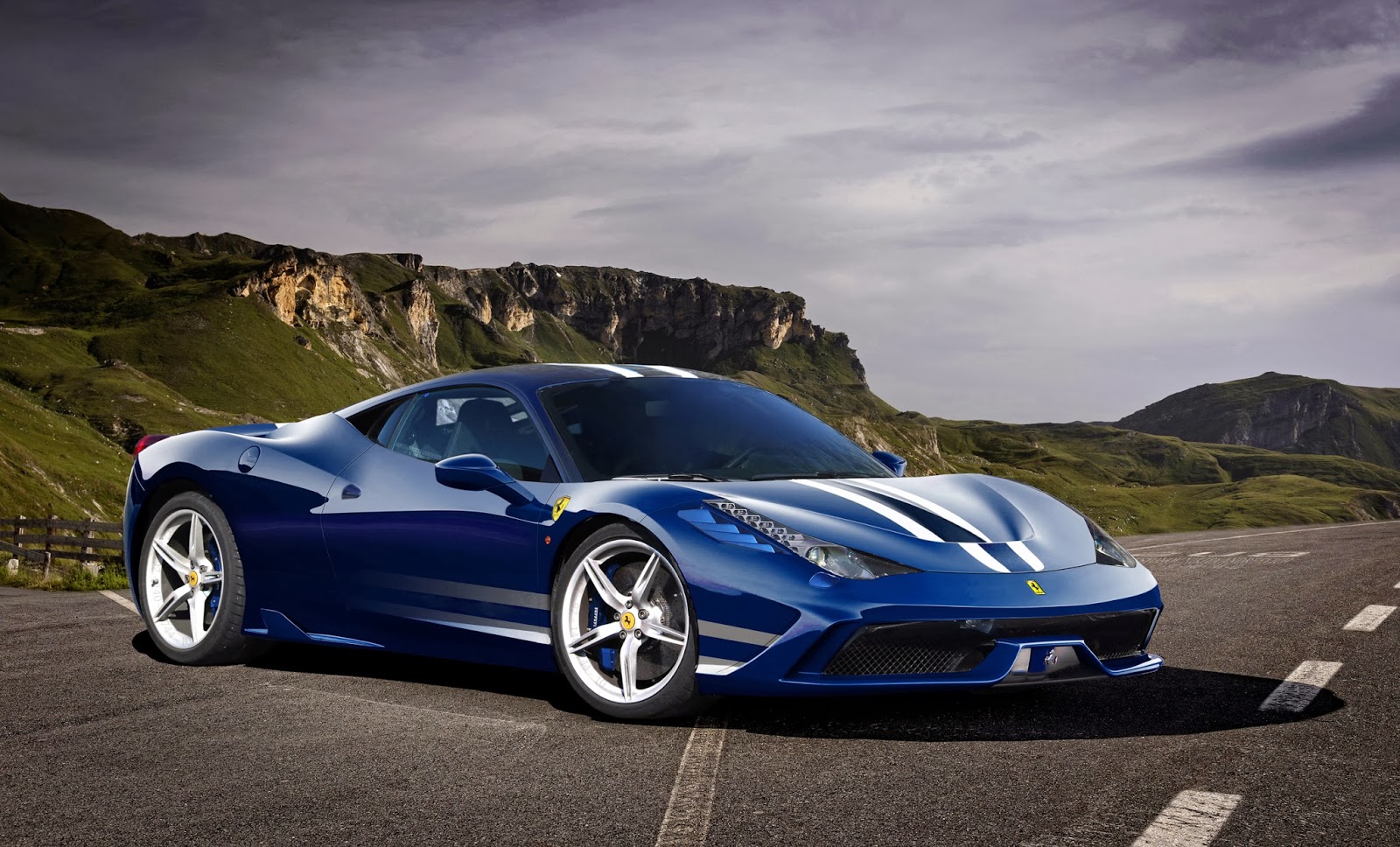 sports cars ferrari blue