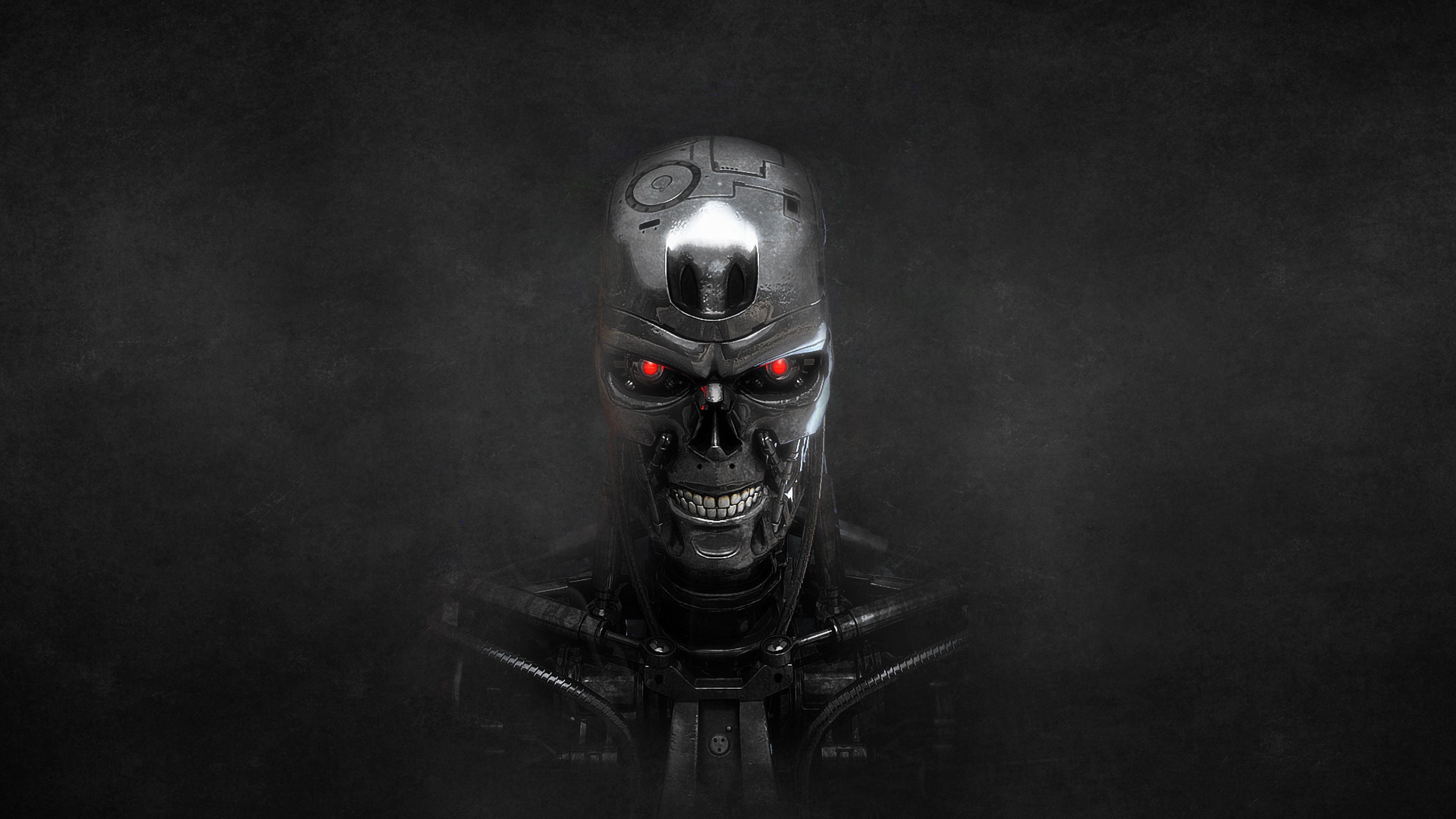 Terminator Metal Exo Skeleton 4k Wallpaper