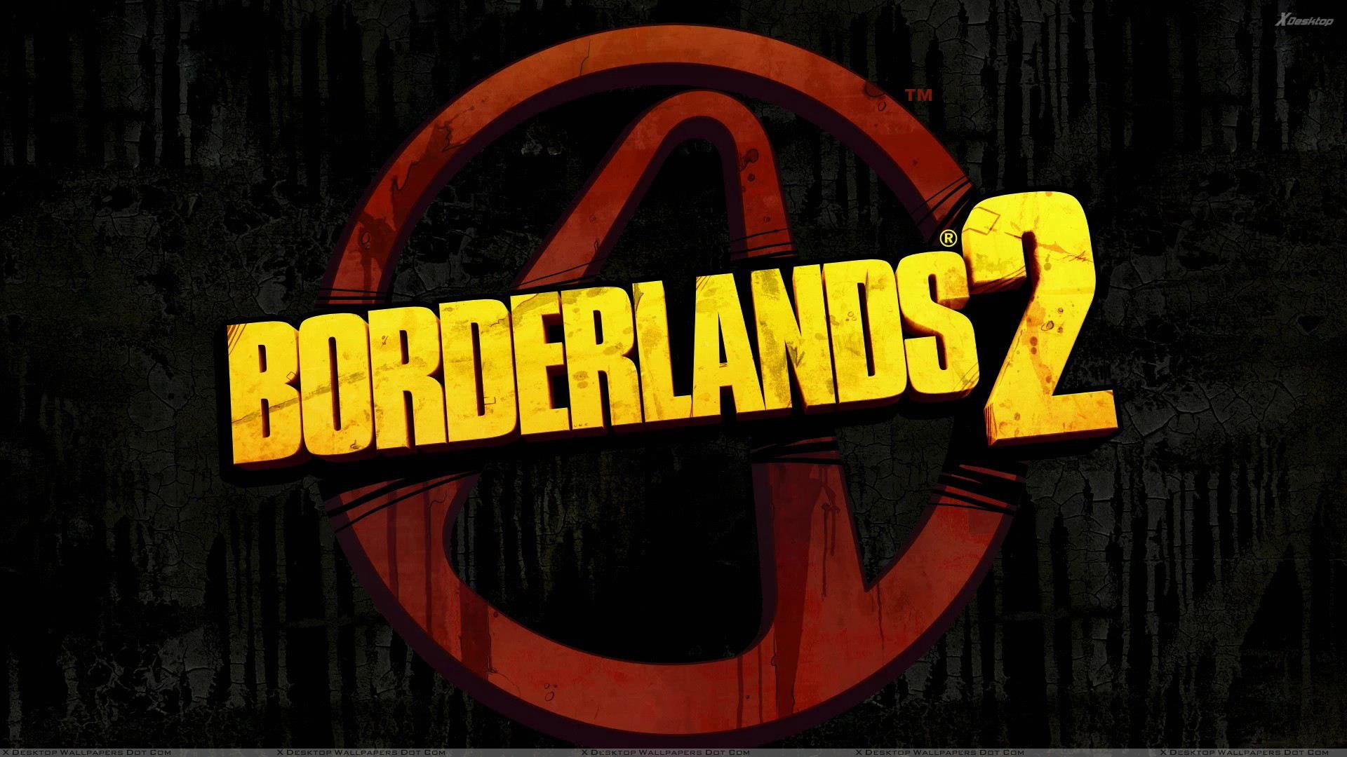 Borderlands 2 Logo On Black Background Wallpaper