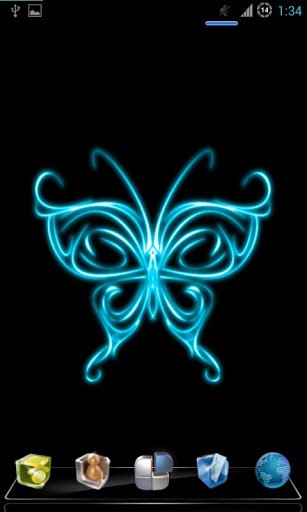 Bigger Neon Butterfly Live Wallpaper For Android Screenshot
