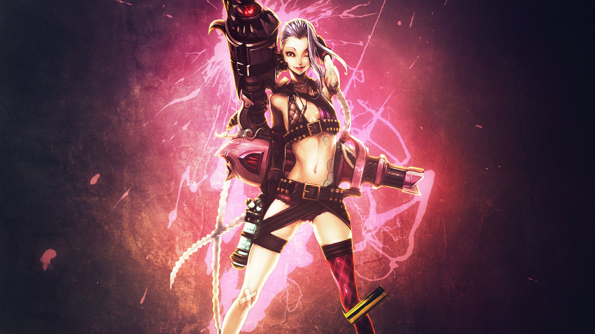 Wallpaper League Of Legends Jinx For iPhone Android