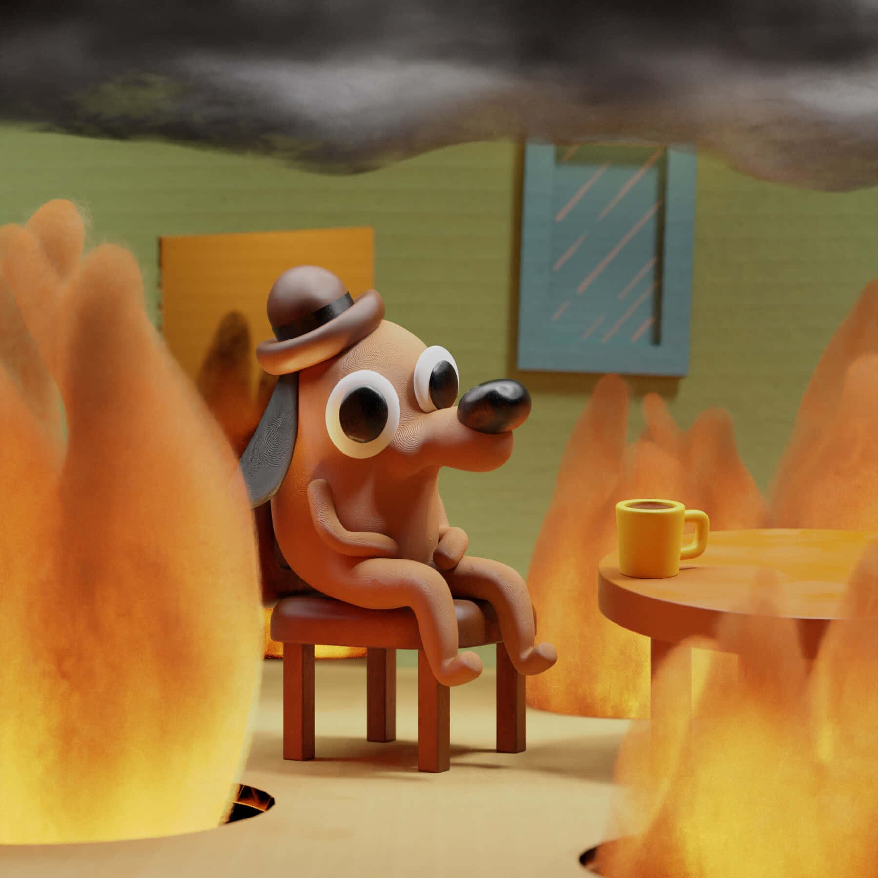 This Is Fine 895tguajrrksi3jo Wallpaper