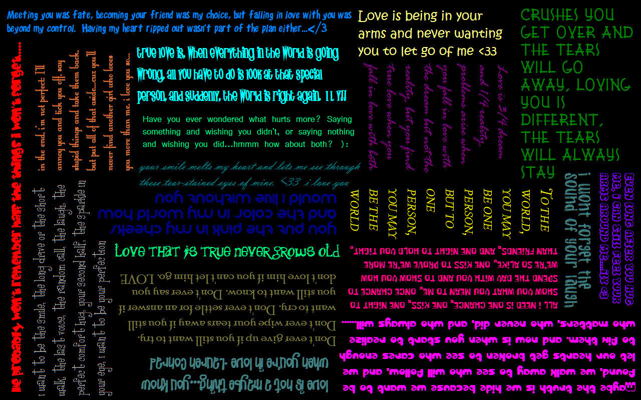 Love Sayings wallpaper by xWINGEDxVAMPIREX on