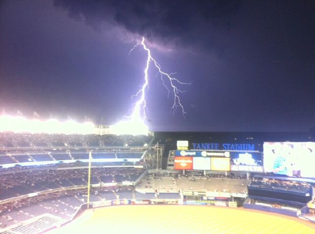 God Hates The Yankees Strikes Yankee Stadium With Lightning