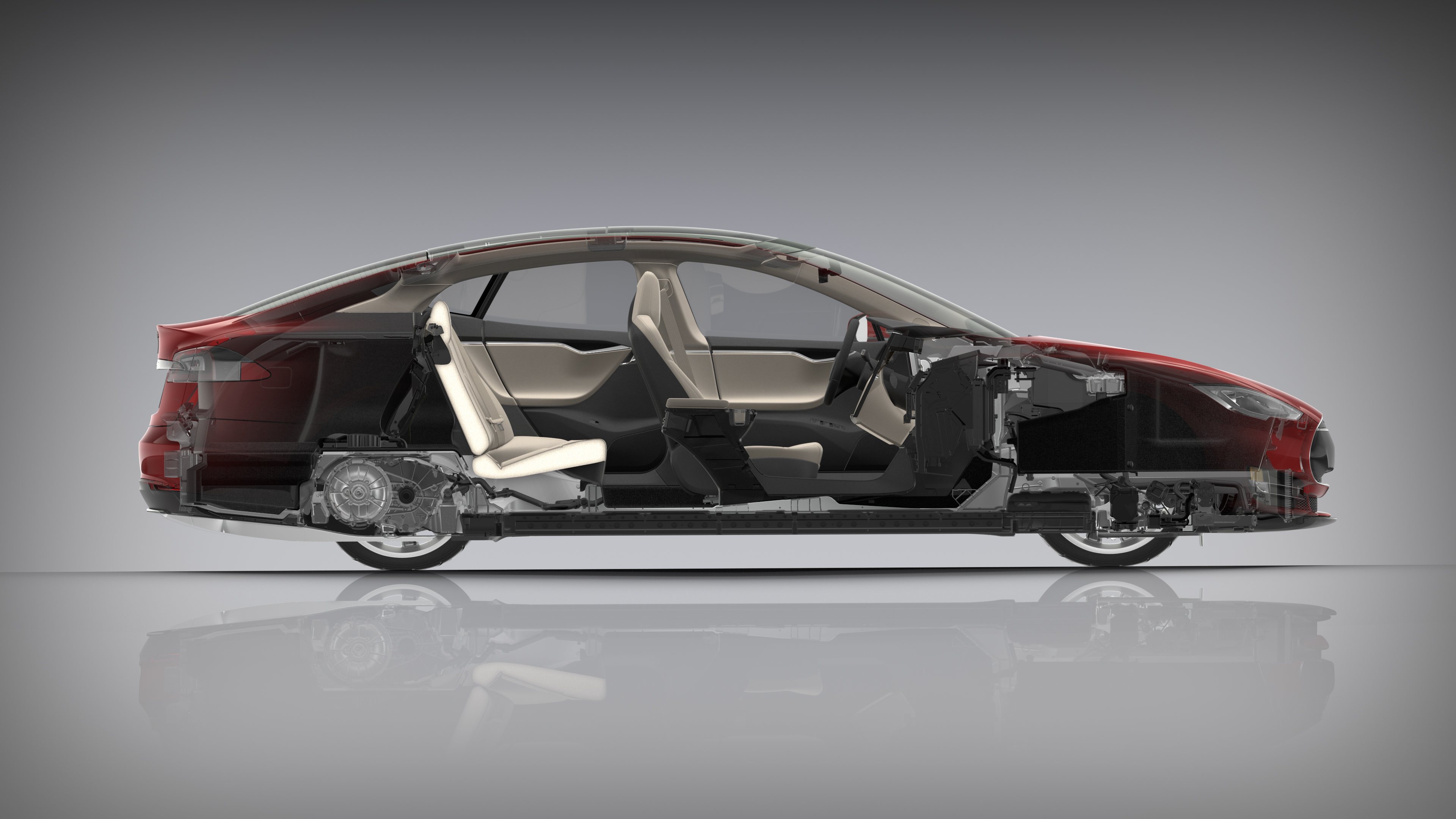 Tesla Model S Cutaway Image Courtesy Car Wallpaper HD