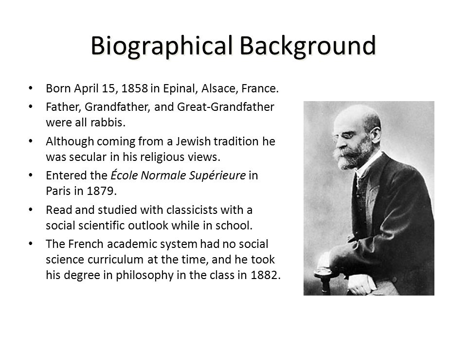 Mile Durkheim April November Ppt