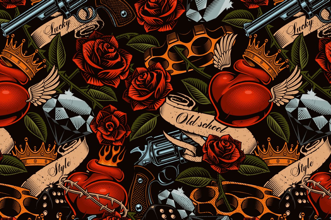 Tattoo Seamless Background Wallpaper