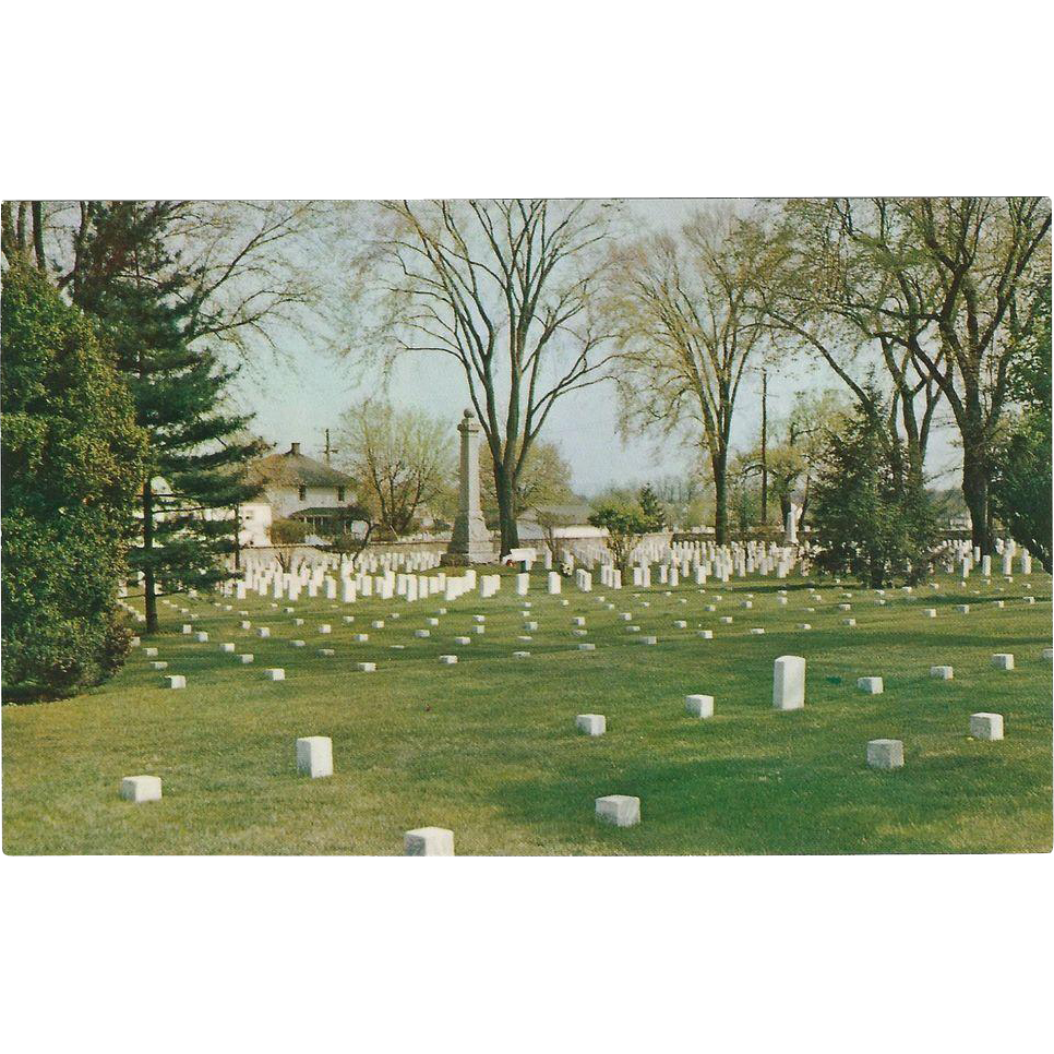 National Cemetery Winchester Va Virginia Vintage Postcard From