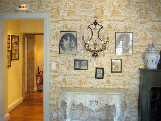 Yellow Toile Wallpaper Lovely Favorite Places Spaces
