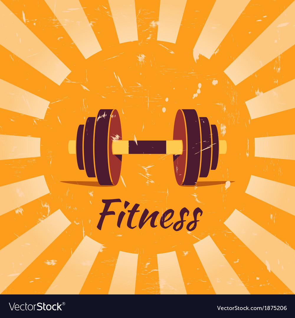 Vintage Fitness Poster Background Royalty Vector Image