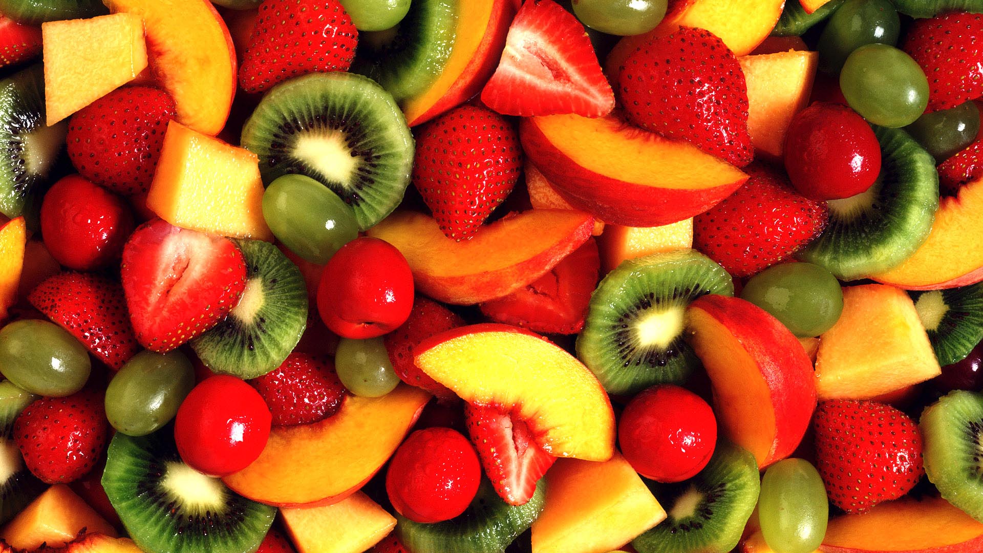 Food Fresh Fruit Kiwi Strawberry Full HD Desktop Wallpaper