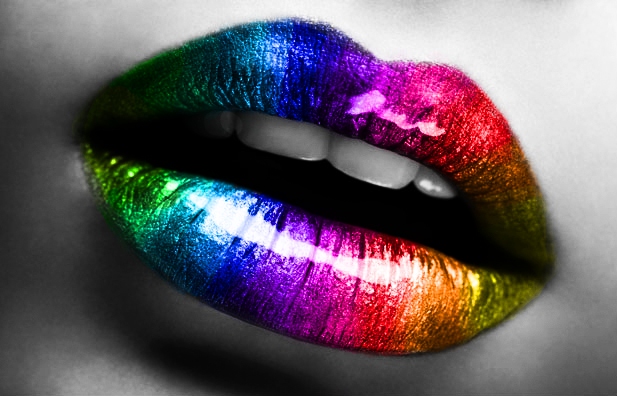 Awesome Candy Glossy Rainbow Lips