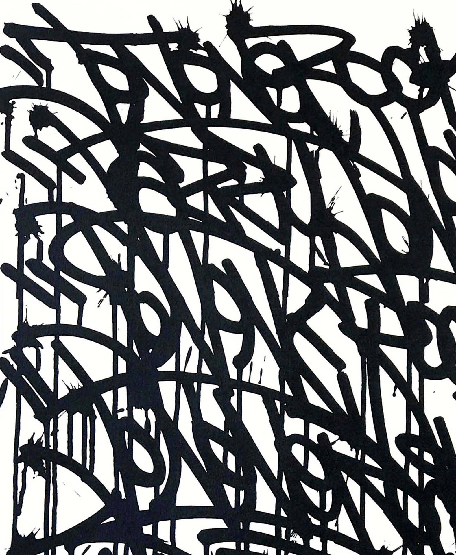 Black And White Graffiti Wallpaper