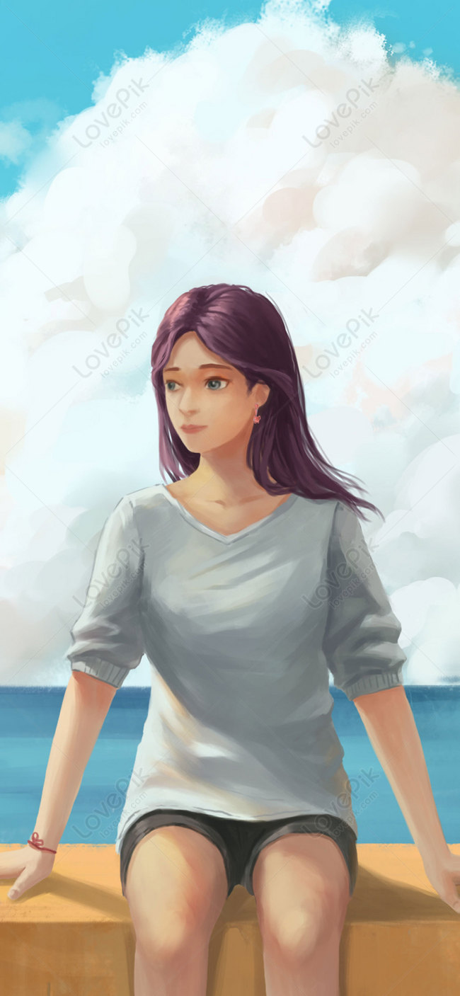 Girls Mobile Phone Wallpaper Image On Lovepik