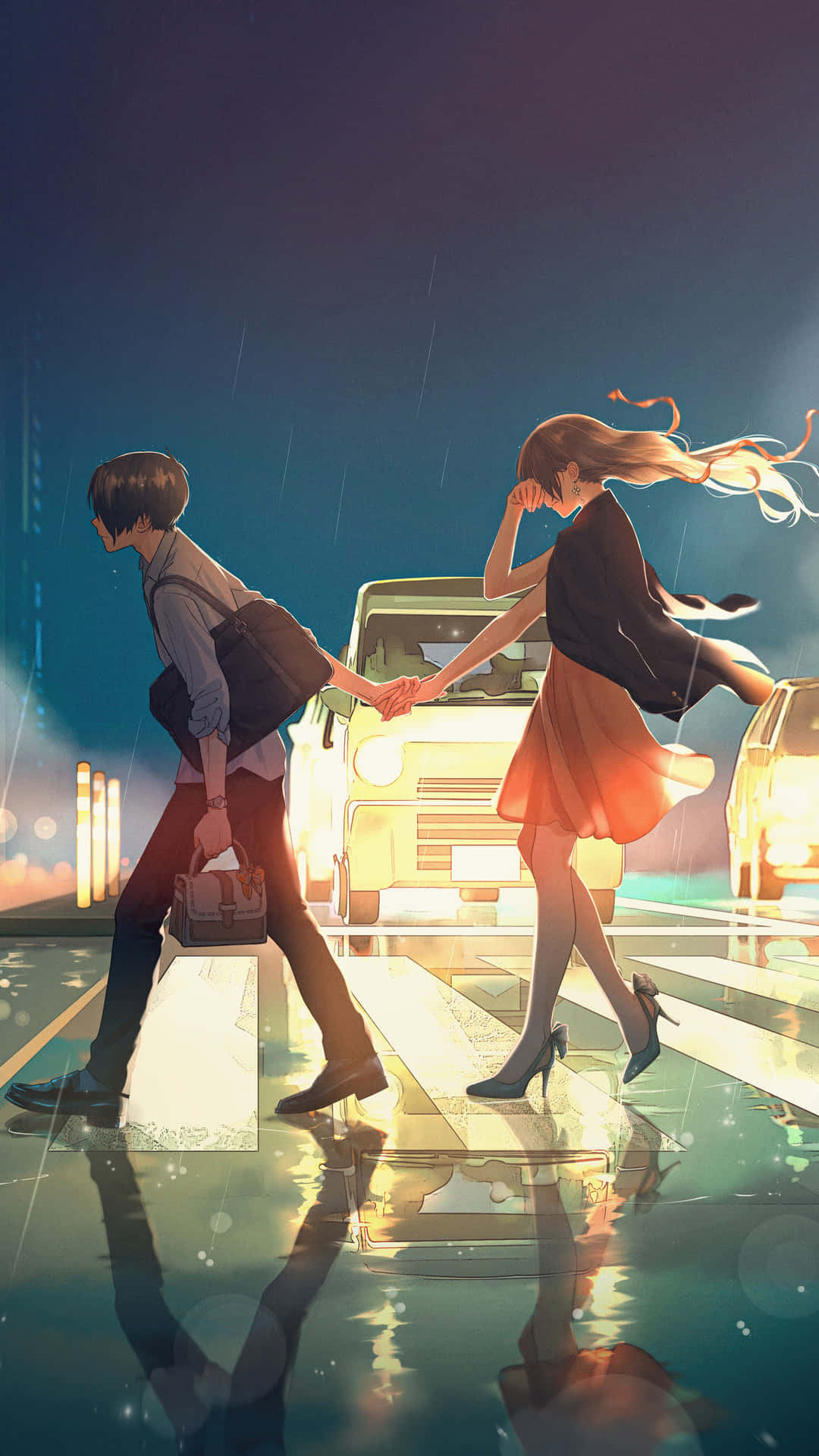 A Romantic Moment For Anime Fans Wallpaper