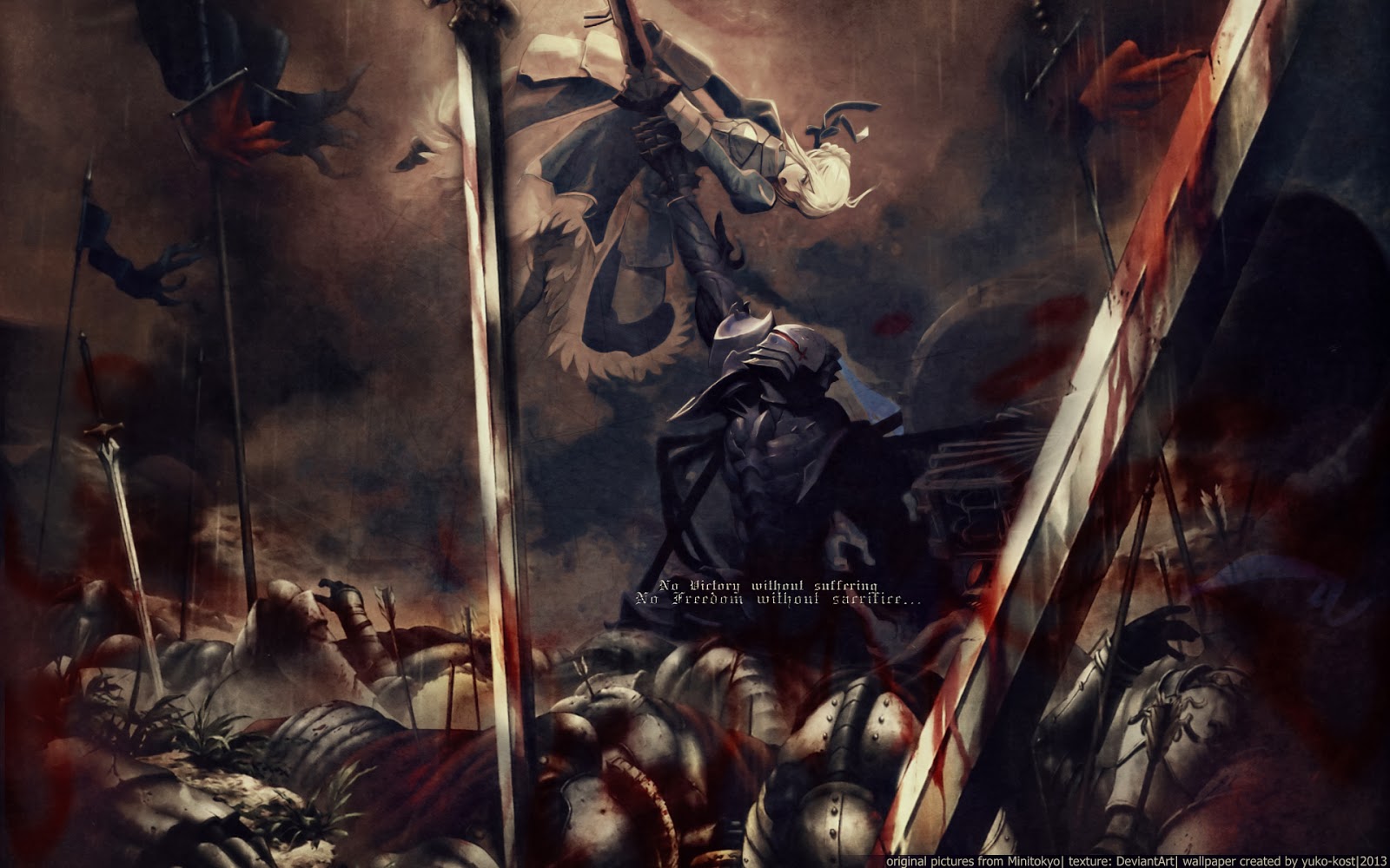 Saber Vs Berserker Fate Stay Night Wallpaper Anime Fighting Sword