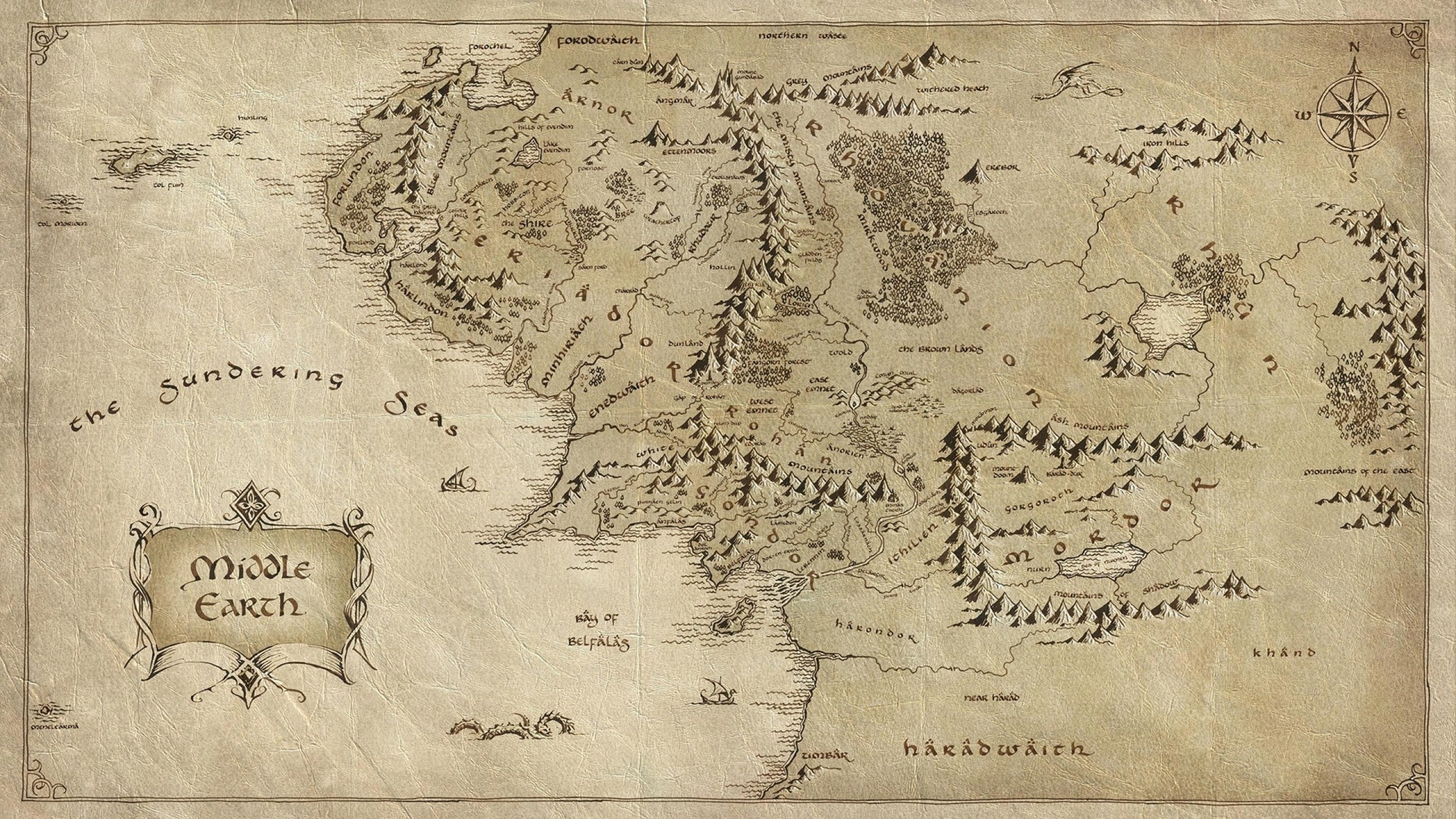  lord of the rings maps middleearth 1920x1080 wallpaper Best Wallpapers