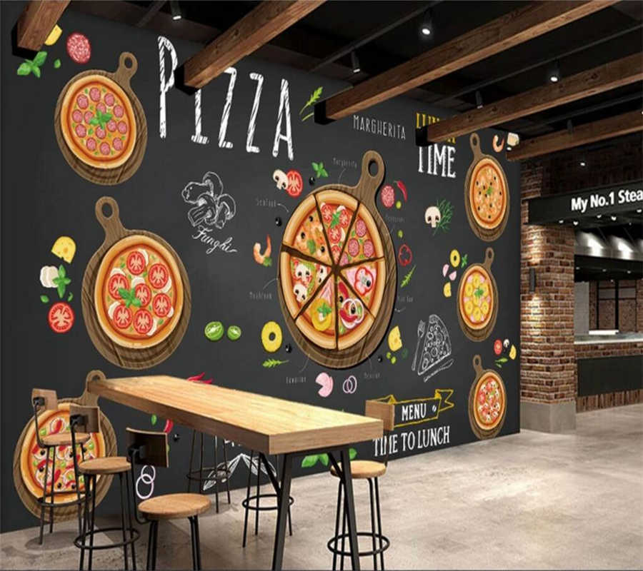 Beibehang Custom Wallpaper Pizzeria Restaurant Background