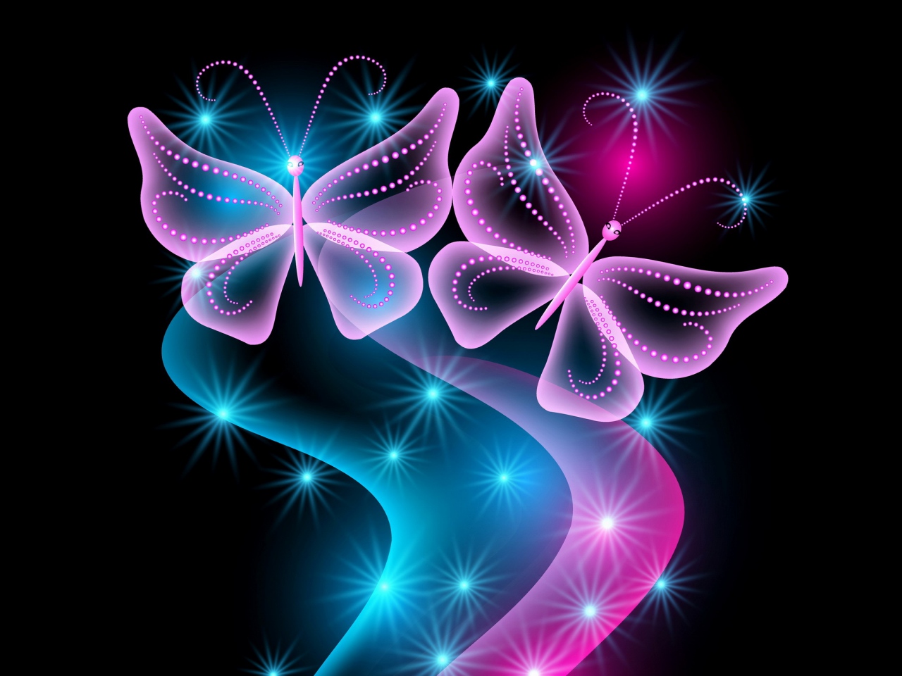 [36+] Neon Butterfly Desktop Wallpaper on WallpaperSafari