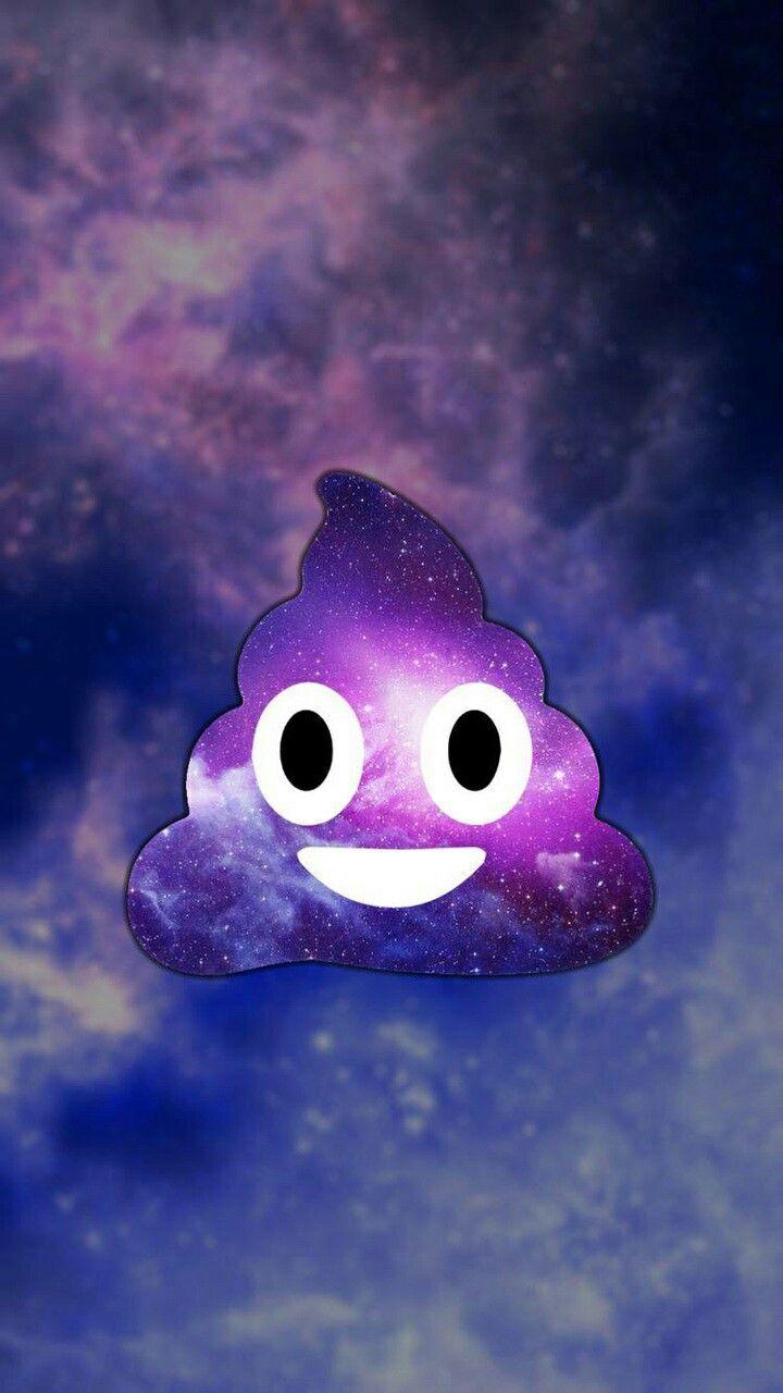 Galaxy Emoji Poop Wallpaper iPhone Cool