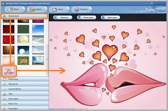 Can Apply Your New Created Background To Custom Slideshow Theme As