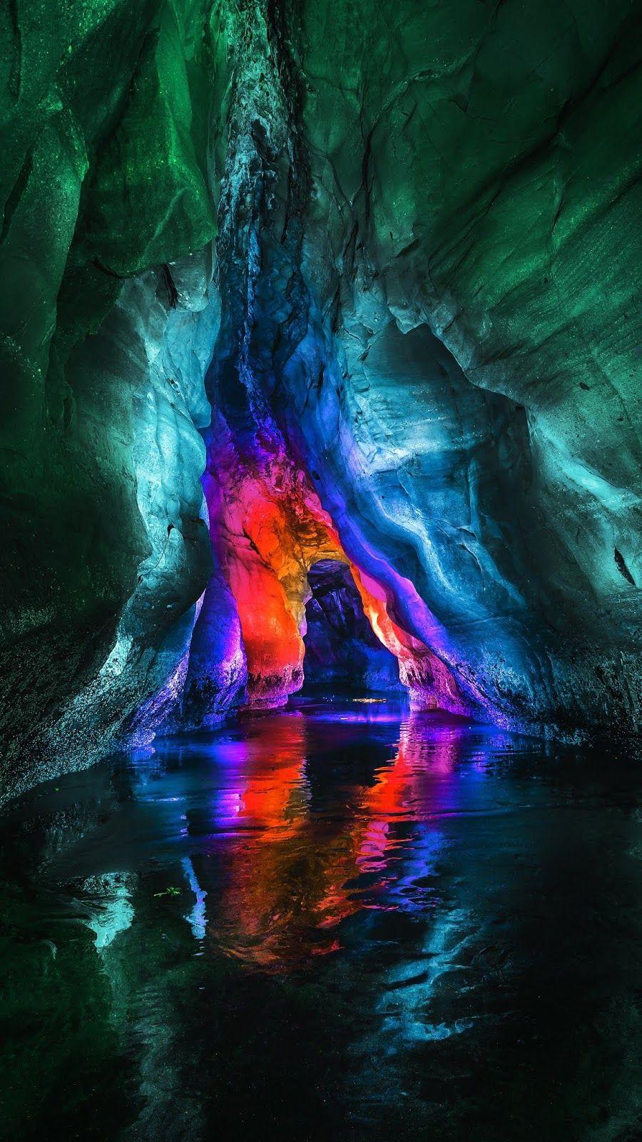 Colorful Cave Wallpaper iPhone Android Beautiful
