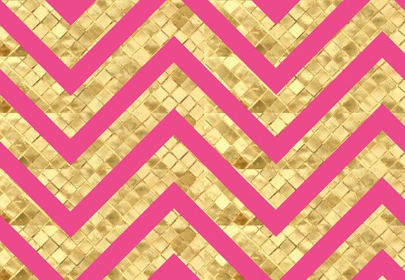 Magenta and Textured Gold Chevron Wallpaper Pink by GraPhicMe 150 570x394