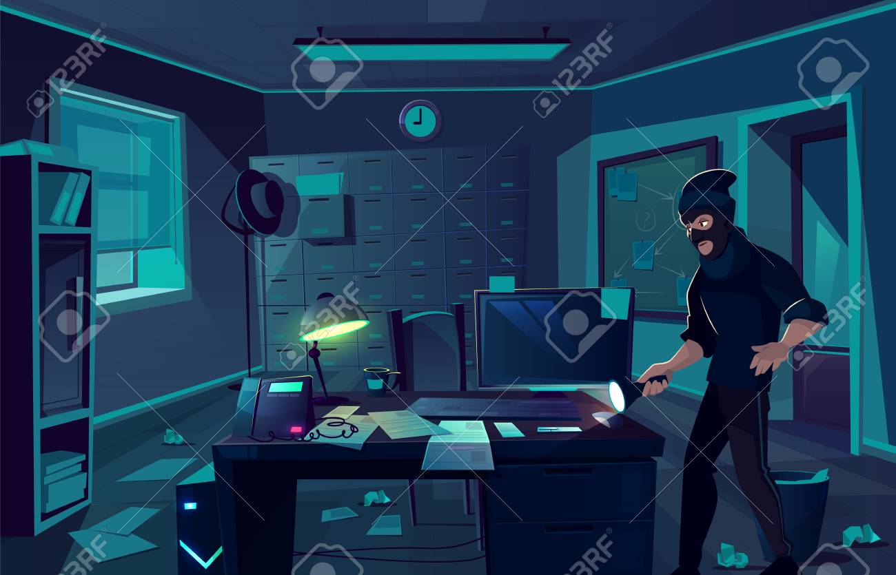 Free Download Vector Cartoon Background Of Robbery In Police Department free-download-vector-cartoon-background-of-robbery-in-police-department