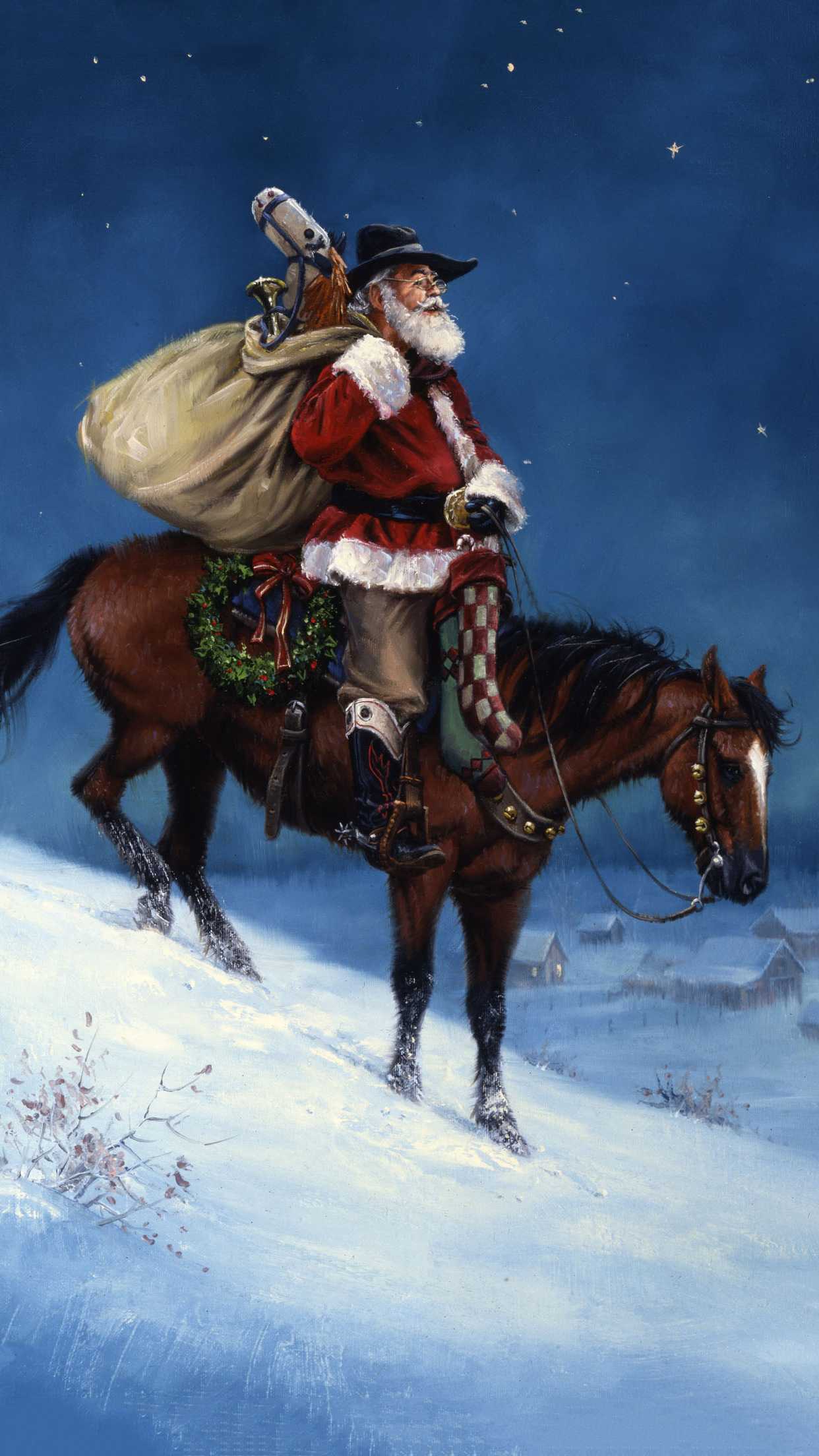 Cowboy Christmas Wallpaper