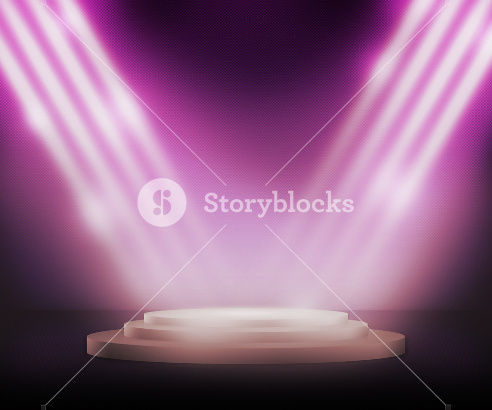 Violet Podium Spotlight Background Royalty Stock Image
