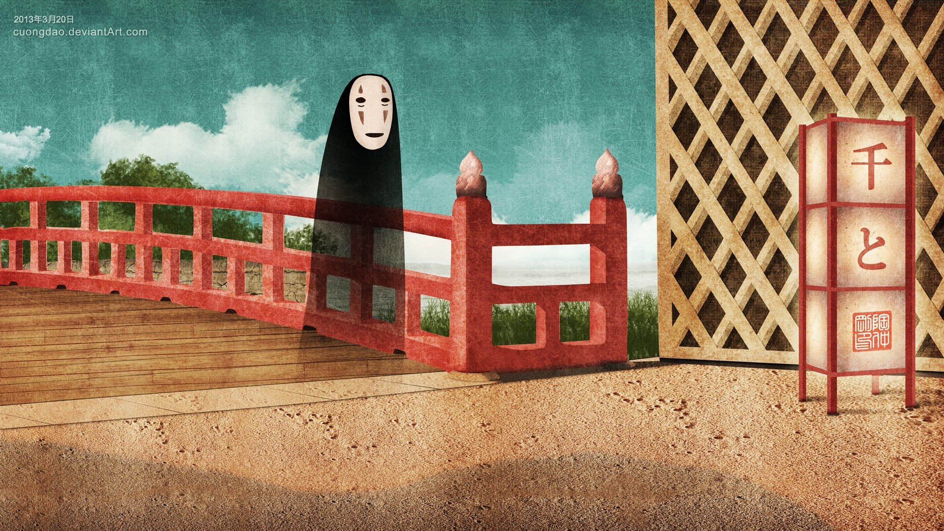 Spirited Away No Face Studio Ghibli Anime Chihiro Wallpaper Background