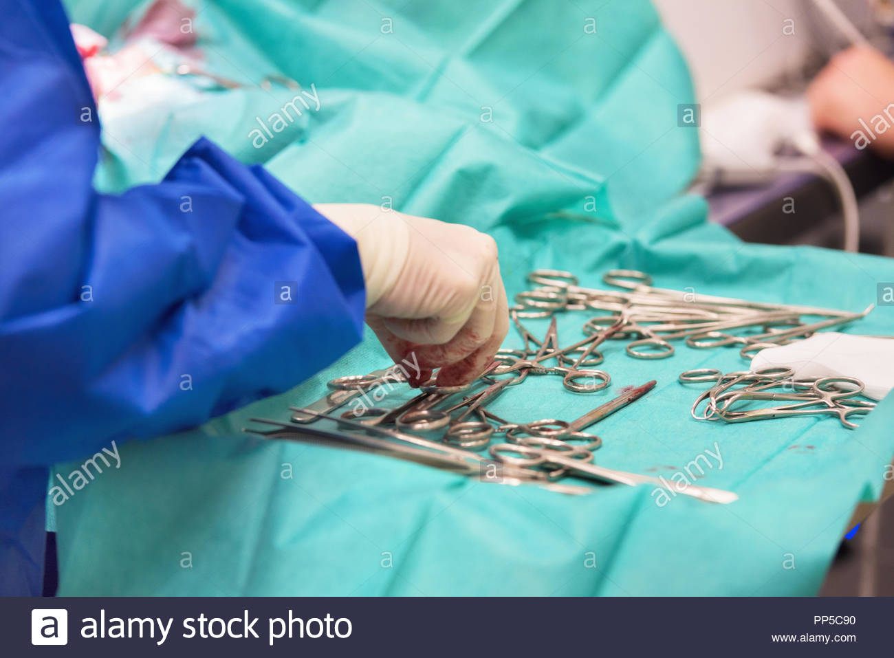 Medical Background Surgery Instruments In Operating Room Stock