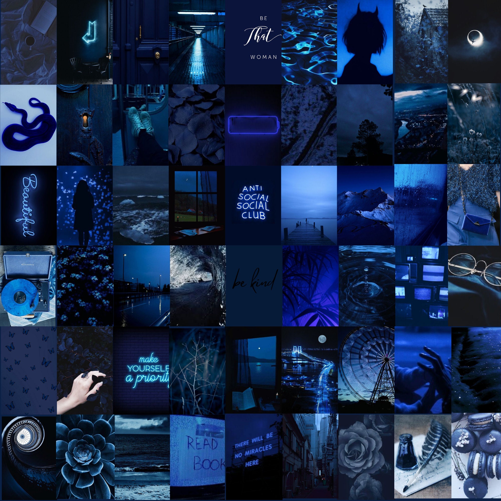 BLUE DARKNESS aesthetic collage dark night quotes tumblr HD phone  wallpaper  Peakpx