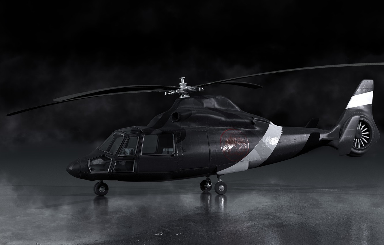 Wallpaper Black Smoke Art Helicopter Blades Render Image For