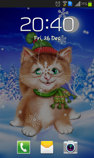 Winter Cat Live Wallpaper Screenshots How Does It Look