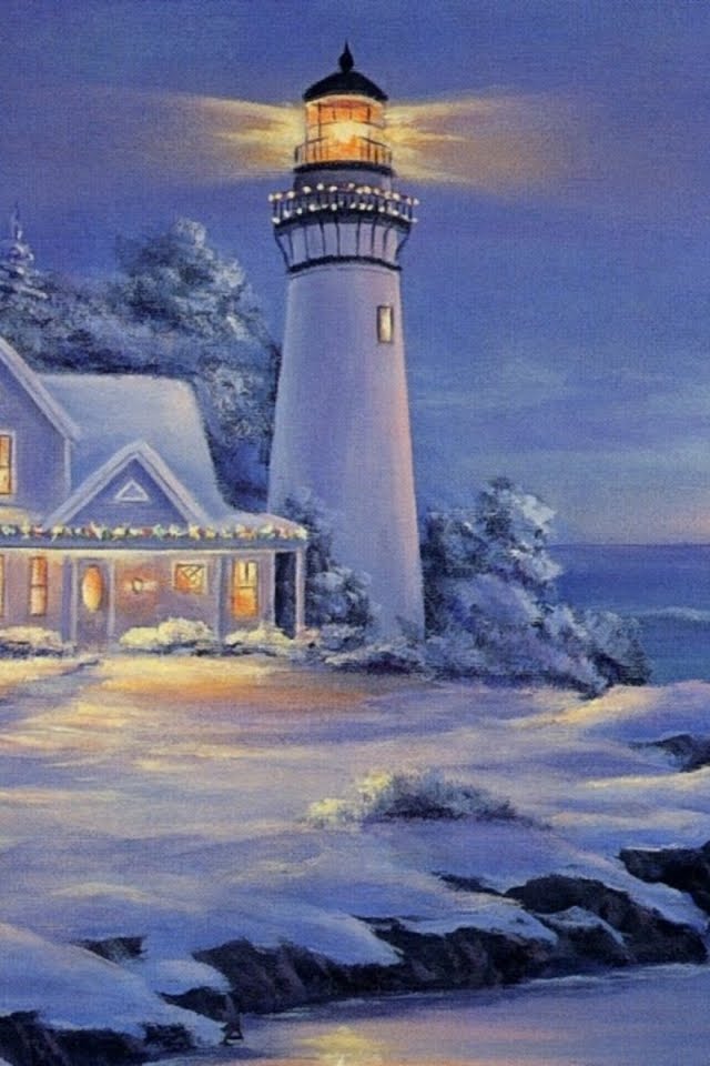 43+] Lighthouse Christmas Wallpaper - WallpaperSafari