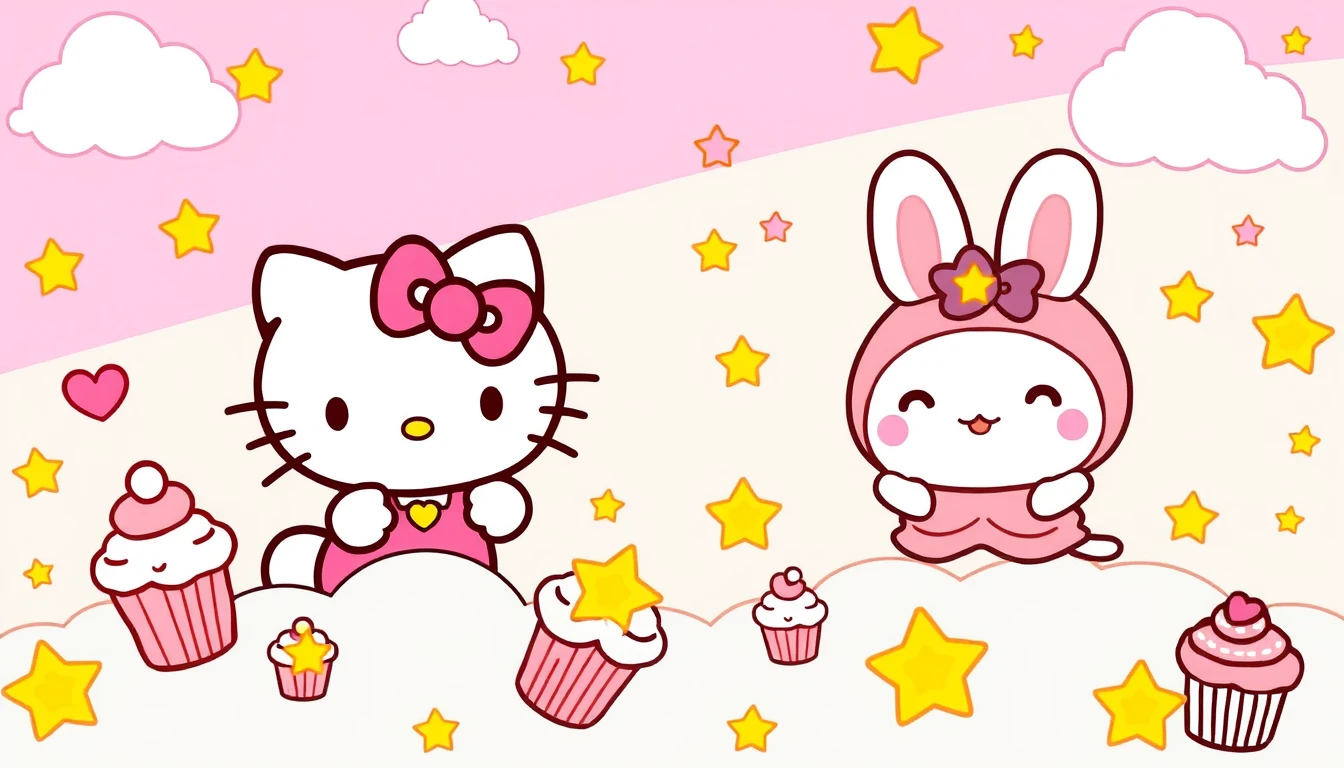 Hello Kitty And Cinnamoroll Wallpaper